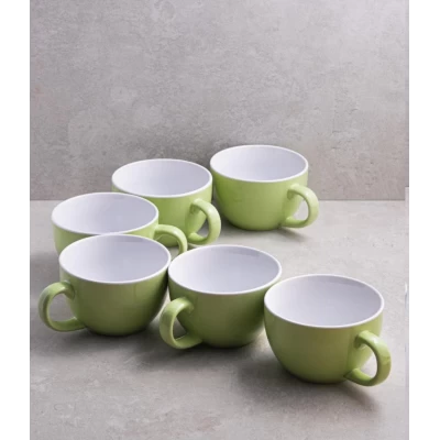 Керамическая чашка (500мл) голубая и салатовая, Ardesto 