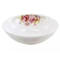 Салатник из стеклокерамики (17,5см) волнистый край Пионовый букет