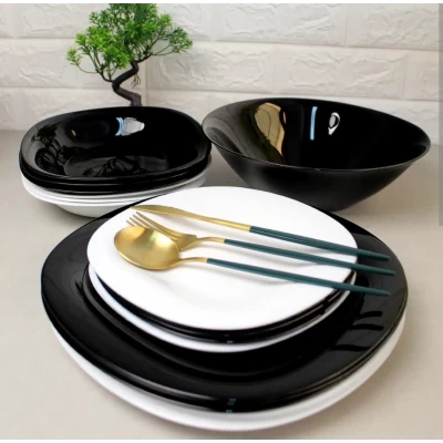 Сервиз Luminarc CARINE white&black /19 пр N1491 Сервиз Luminarc CARINE white&black /19 пр N1491