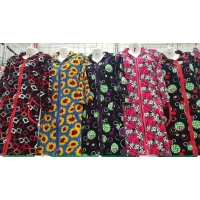 Женский халат на молнии велсофт, р. 46-62