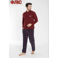 Пижама мужская плотный флис, размеры 46-54. Турция