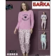 Пижама коттон на байке. Размер S, M,L,XL, 2XL (44-52). Турция. расцветки в ассорт.