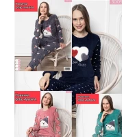 Пижама тёплая махровая + флис. Размер M,L,XL (44-50) расцветки в ассорт. Турция