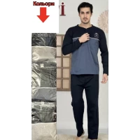 Пижама мужская тёплая на байке, размеры 46-56. Турция