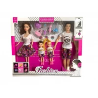 Игрушка кукла набор Семья "Fashion" с аксусуарами (39*33см), 03011