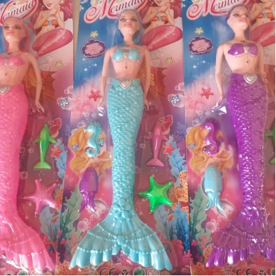 Кукла-русалка, 3 вида, на листе