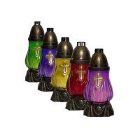 ЛАМПАДКА СТЕКЛЯННАЯ НА 18 ЧАСОВ "ОГОНЕК"