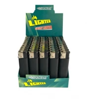 Зажигалка №НР-127 flame чёрная резиновая (упк. 50 шт. )