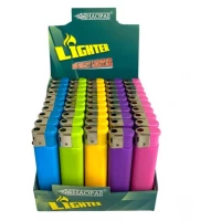 Зажигалка №НР-127F flame цветная резиновая (упк. 50 шт. )