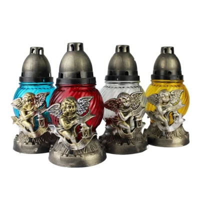 Лампадка стеклянная на 24 часа "Ангел"