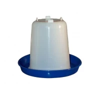 Поилка бункерная для птиц бело-синяя (6 литров)