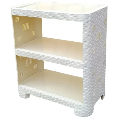 Этажерка пластиковая «Ротанг» на 3 яруса (ПолимерАгро) 52*30*58 см