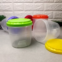 Пластиковая банка для сыпучих продуктов 1,5л Премиум с закручивающейся крышкой