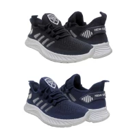 Мокасины подросток К123 (синие, черные) р-р 36-41