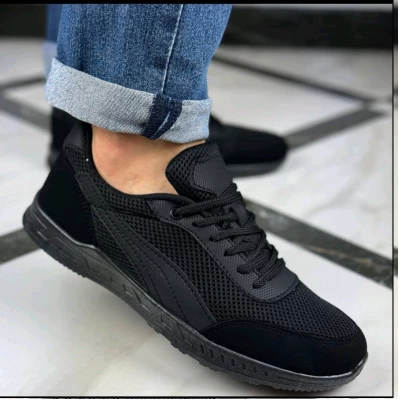 Кроссовки мужские А-058 черные сетка, р-р 40-45 Кроссовки мужские А-058 черные сетка, р-р 40-45