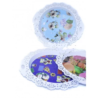 Поднос ажурный круглый 43 см, 23383