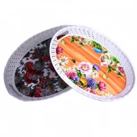 Поднос ажурный овальный 45*36 см, 00680