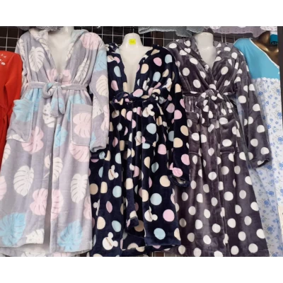 Махровый женский халат L-2XL