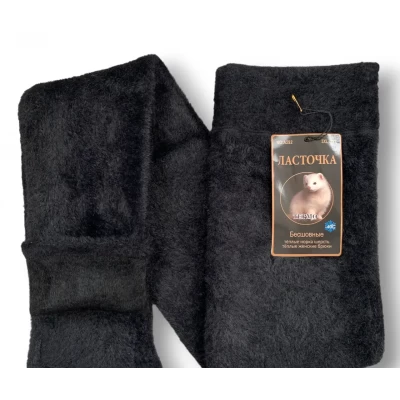 Лосины женские термо бесшовные, шерсть норки, размер 3XL-8XL