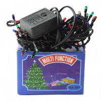 Гирлянда 100 прост. ламп, черный шнур, 8 функций, 4м, 08512