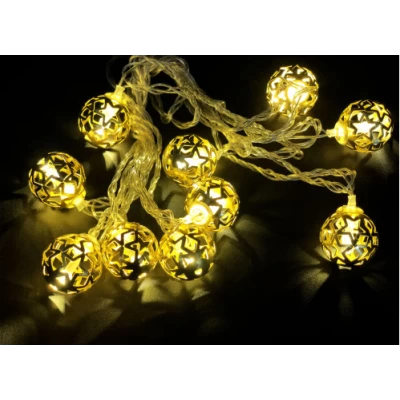 Гирлянда фигурки 10 ламп 3м прозрачный шнур желтый свет, 36197