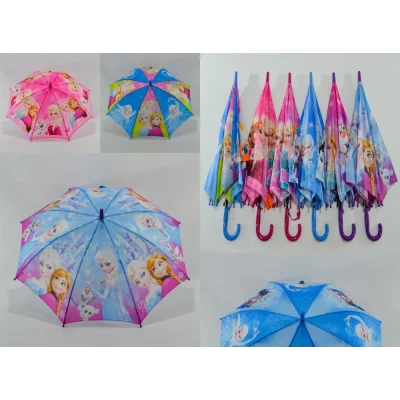 Детский зонтик "холодное сердце" 8 карбоновых спиц, Полуавтомат 621