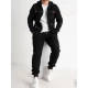 Спортивний костюм тёплый, трикотаж на флисе. Размеры 46-54 (чёрный, серый)