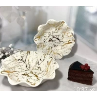 Фарфоровый салатник с золотым напылением (20см)