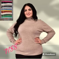 Гольфик женский кашемир, с отворотом. Размер (50-54)