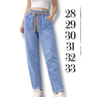 Джегінси жіночі демісезонні. Фірми Kenalin. Моми - хулігани. Колір блакитний. Напівбатал. Розмір: 28, 29, 30, 31, 32, 33.