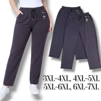 Жіночі демісезонні брюки в клітинку. Фірми Kenalin. Напівбатал. Колір сіро-синій. Розміри: 3XL-7XL. 