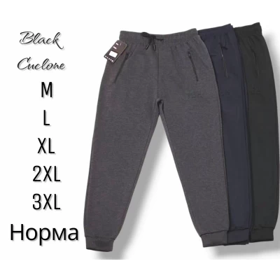 Брюки чоловічі спортивні, трикотажні демісезонні ( весна- осінь). Фірми Black Cuclone. Норма. Розміри: M-3XL.