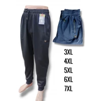 Брюки чоловічі спортивні трикотажні, демісезонні, на манжеті.  Фірми Black Cuclone. Напівбатал. Розміри: 3XL, 4XL-7XL