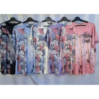 Футболки жіночі батал. Розмір універсальний (52-58).Тканина трикотаж, різного кольору.