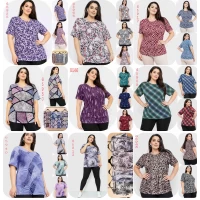 Жіночі футболки. Розміри 4xl, 5xl, 6xl, 7xl, 8xl (58-68). В упаковці 6 шт різного кольору