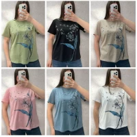 Жіночі футболки. Розміри 46, 48, 50 (s, m, l). різного кольору. Матеріал котон