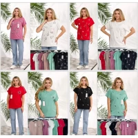 Жіночі футболки. Розмір універсальний 48-52 різного кольору. Матеріал котон.