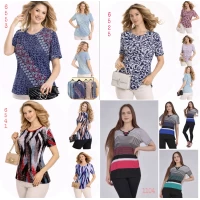 Жіночі футболки. Розміри m, l, xl, 2xl, 3xl , 4xl (48-56). В упаковці 6 шт різного кольору.