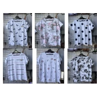 Футболки жіночі батал. Розмір універсальний (50-56).В упаковці 5 шт різного кольору