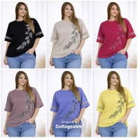 Жіночі футболки 26036. Розмір -58, 60, 62 ( 2х, 3х, 4х) Якість -коттон 95%, спандекс -5%