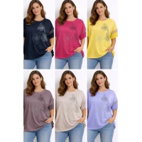 Жіночі футболки 26034. Розмір -58, 60, 62 ( 2х, 3х, 4х) Якість -коттон 95%, спандекс -5%