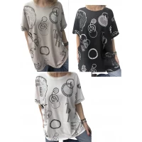 Футболка (супер батал). 26014 Ткань 95%котон-5%спандекс. Размер 2хл 3хл 4хл (54/56/58)