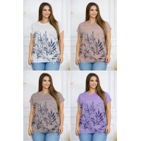 Футболка на завʼязці 26012. Тканина 95% котон-5% спандекс (вcтавка прошва) Розмір 2хл 3хл 4хл ( 54/56/58)