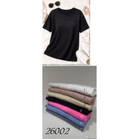 Футболка (стрази оверсайз) Модель- 26002 Розмір- 52, 54, 56 (L.XL.XXL) Якість - 100% котон 