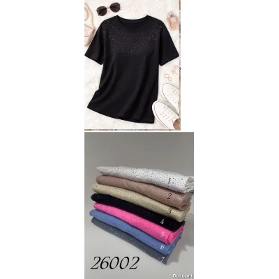Футболка (стрази оверсайз) Модель- 26002 Розмір- 52, 54, 56 (L.XL.XXL) Якість - 100% котон 