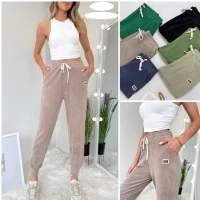 Штани жіночі Ioosoo, різні кольори, велюр, норма р.S-3XL