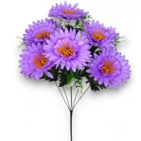 Искусственные цветы букет хризантемы Искристые, 55см