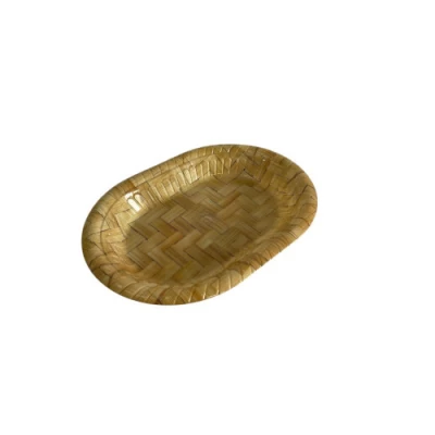 Пластиковый поднос под дерево, овальный (28*20*3)см, 2018-28