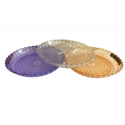 Разнос круглый из PET-пластика, размером (38*5,5*38) см, 731-N