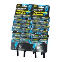 Станки для бритья 3 лезвия из нерж. стали, 24шт на листе, 2291-13